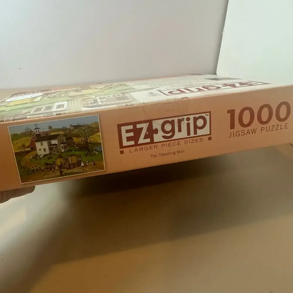 Master Pieces Bob Pettes 72044 Travelling Man EZ Grip 1000 Piece Jigsaw Puzzle